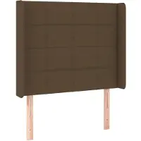 vidaXL Hoofdbord LED 103x16x118/128 cm stof donkerbruin