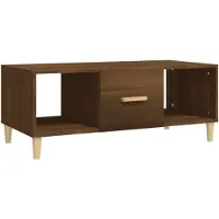 vidaXL Salontafel 102x50x40 cm bewerkt hout bruin eikenkleur
