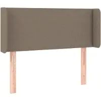 vidaXL Hoofdbord met randen 83x16x78/88 cm stof taupe