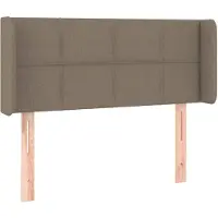 vidaXL Hoofdbord met randen 83x16x78/88 cm stof taupe