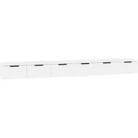 vidaXL Wandkasten 2 st 102x30x20 cm bewerkt hout wit