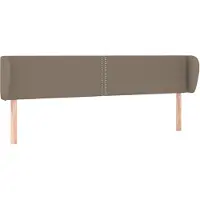 vidaXL Hoofdbord met randen 183x23x78/88 cm stof taupe
