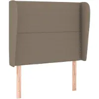 vidaXL Hoofdbord met randen 103x23x118/128 cm stof taupe