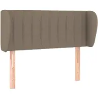 vidaXL Hoofdbord met randen 103x23x78/88 cm stof taupe