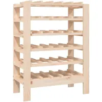vidaXL Wijnrek 61,5x30x82 cm massief grenenhout