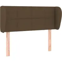 vidaXL Hoofdbord met randen 103x23x78/88 cm stof donkerbruin
