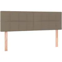 vidaXL Hoofdborden 144x5x78/88 cm stof taupe