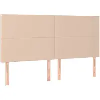vidaXL Hoofdbord cappuccino 160x5x118/128 cm Kunstleer