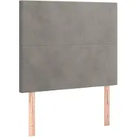 vidaXL Hoofdbord lichtgrijs 90x5x118/128 cm fluweel