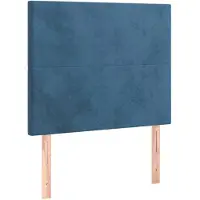 vidaXL Hoofdbord donkerblauw 80x5x118/128 cm fluweel