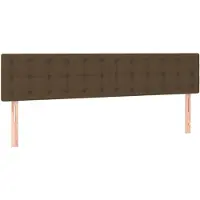 vidaXL Hoofdborden 200x5x78/88 cm stof donkerbruin