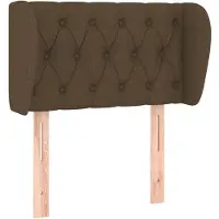vidaXL Hoofdbord met randen 83x23x78/88 cm stof donkerbruin