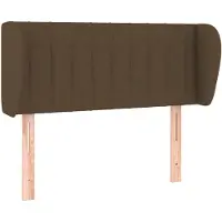 vidaXL Hoofdbord met randen 83x23x78/88 cm stof donkerbruin