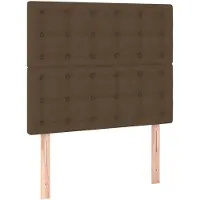 vidaXL Hoofdbord donkerbruin 90x5x118/128 cm Stof