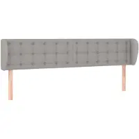 vidaXL Hoofdbord met randen 163x23x78/88 cm stof lichtgrijs