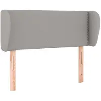 vidaXL Hoofdbord met randen 103x23x78/88 cm stof lichtgrijs