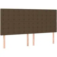vidaXL Hoofdbord donkerbruin 160x5x118/128 cm stof