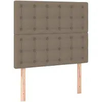 vidaXL Hoofdbord taupe 80x5x118/128 cm Stof