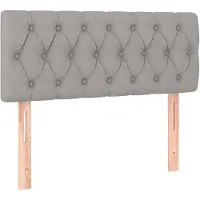 vidaXL Hoofdbord 90x7x78/88 cm stof lichtgrijs