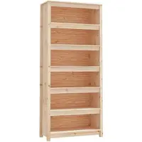 vidaXL Boekenkast 80x35x183 cm massief grenenhout