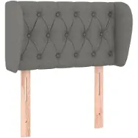 vidaXL Hoofdbord met randen 83x23x78/88 cm stof donkergrijs