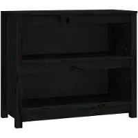 vidaXL Boekenkast 80x35x68 cm massief grenenhout zwart