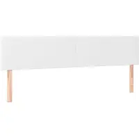 vidaXL Hoofdborden 160x5x78/88 cm kunstleer wit