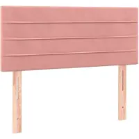 vidaXL Hoofdbord 80x5x78/88 cm fluweel roze