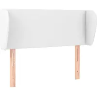 vidaXL Hoofdbord met randen 83x23x78/88 cm kunstleer wit