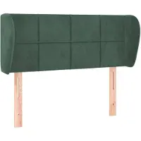 vidaXL Hoofdbord met randen 93x23x78/88 cm fluweel donkergroen