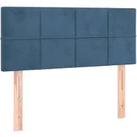 vidaXL Hoofdbord 90x5x78/88 cm fluweel donkerblauw