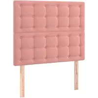 vidaXL Hoofdbord roze 90x5x118/128 cm fluweel