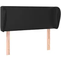 vidaXL Hoofdbord met randen 93x23x78/88 cm kunstleer zwart
