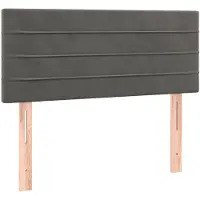 vidaXL Hoofdbord 80x5x78/88 cm fluweel donkergrijs