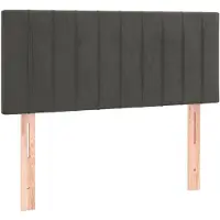 vidaXL Hoofdbord 80x5x78/88 cm fluweel donkergrijs