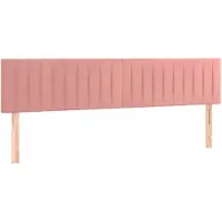 vidaXL Hoofdborden 180x5x78/88 cm fluweel roze
