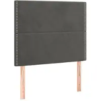 vidaXL Hoofdbord donkergrijs 100x5x118/128 cm Fluweel