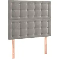 vidaXL Hoofdbord lichtgrijs 100x5x118/128 cm fluweel