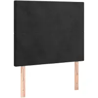 vidaXL Hoofdbord zwart 100x5x118/128 cm fluweel