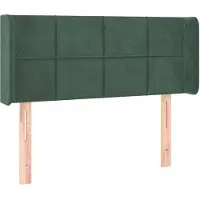 vidaXL Hoofdbord met randen 83x16x78/88 cm fluweel donkergroen