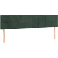 vidaXL Hoofdborden 160x5x78/88 cm fluweel donkergroen