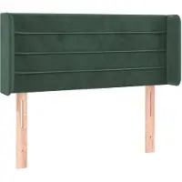 vidaXL Hoofdbord met randen 83x16x78/88 cm fluweel donkergroen