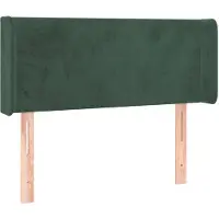 vidaXL Hoofdbord met randen 93x16x78/88 cm fluweel donkergroen