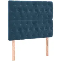 vidaXL Hoofdbord donkerblauw 100x7x118/128 cm fluweel