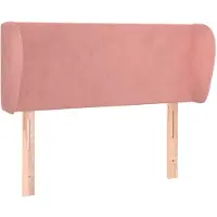 vidaXL Hoofdbord met randen 83x23x78/88 cm fluweel roze