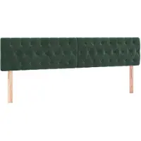 vidaXL Hoofdborden 180x7x78/88 cm fluweel donkergroen