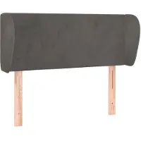 vidaXL Hoofdbord met randen 83x23x78/88 cm fluweel donkergrijs