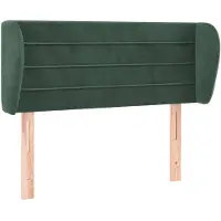 vidaXL Hoofdbord met randen 103x23x78/88 cm fluweel donkergroen