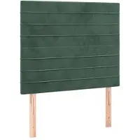 vidaXL Hoofdbord donkergroen 100x5x118/128 cm fluweel