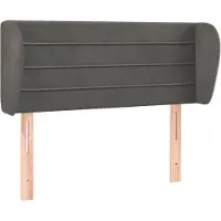vidaXL Hoofdbord met randen 103x23x78/88 cm fluweel donkergrijs